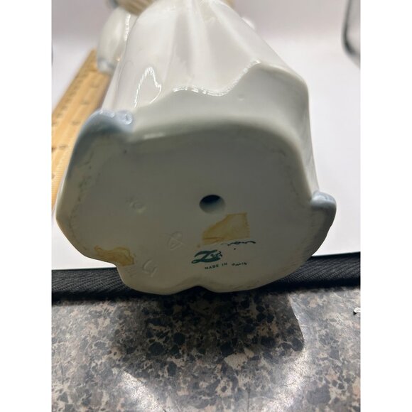 Vtg NOA Lladro Porcelain Figuerine Boy with Clock Pillow made in Spain 10” - Picture 2 of 5